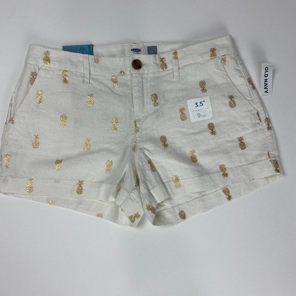 Old Navy Pineapple Print Shorts Women's Size 2 NWT - Picture 1 of 10